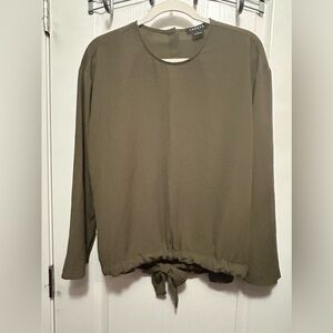 Trouvé Women’s Small‎ Olive green blouse pullover long sleeve